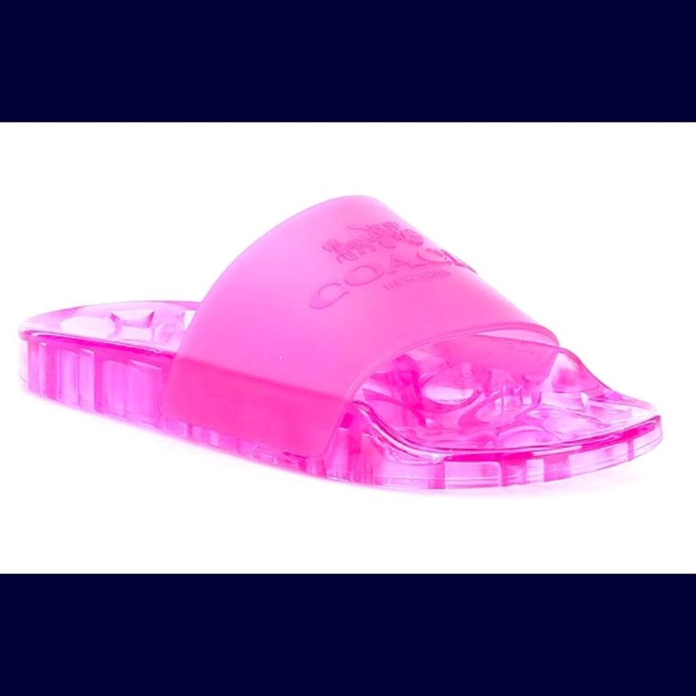 COACH ULYSSA SLIDE SANDALS BOLD PINK